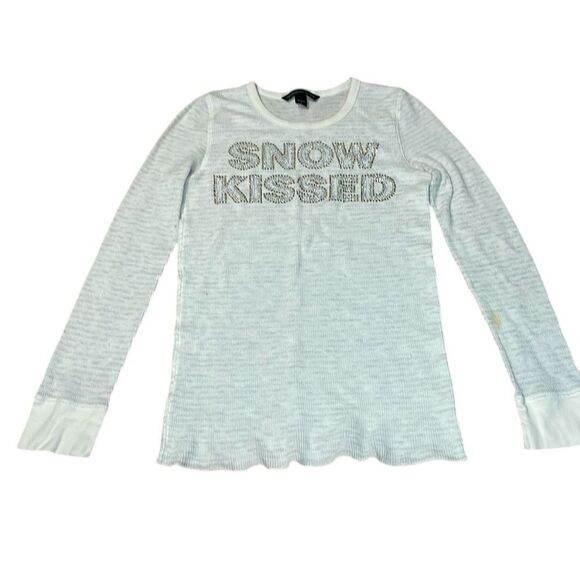 Victorias Secret Snow Kissed thermal Cream Shirt, long sleeve, women’s Large - Picture 1 of 6